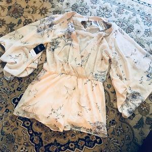 Dress Up Pink Floral Romper